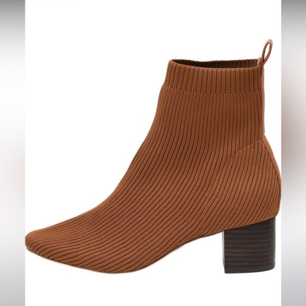 CUSHIONAIRE Neely Stretch bootie +Memory Foam in Tan 8.5 - Picture 4 of 4